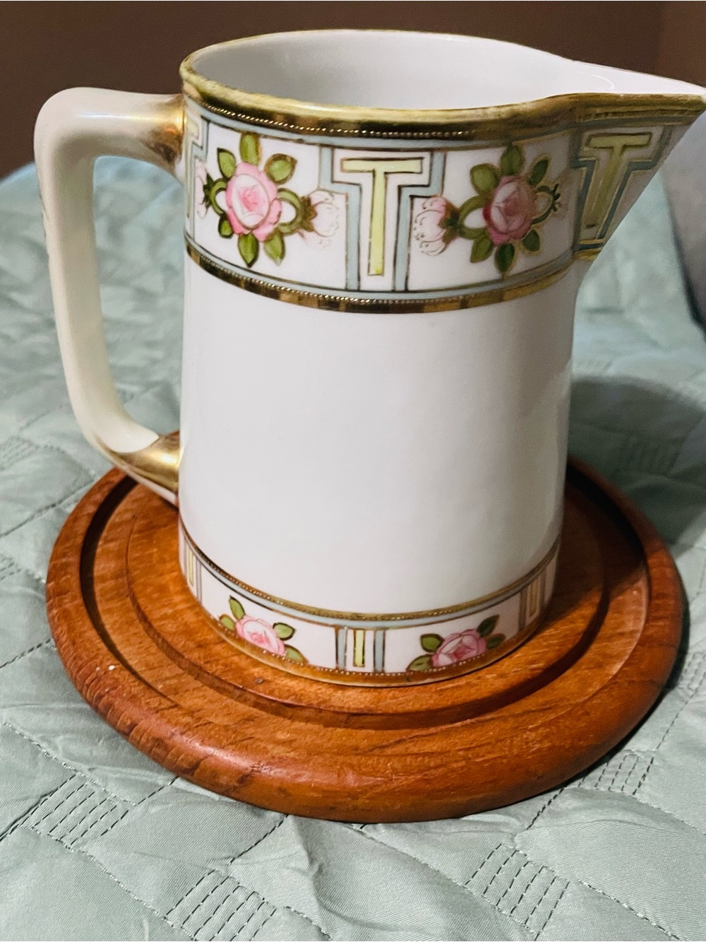 Antique Hand Painted Nippon Porcelain Pitcher Early 1900’s Japan